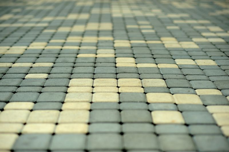 Paver Patio with Patterned Layout
