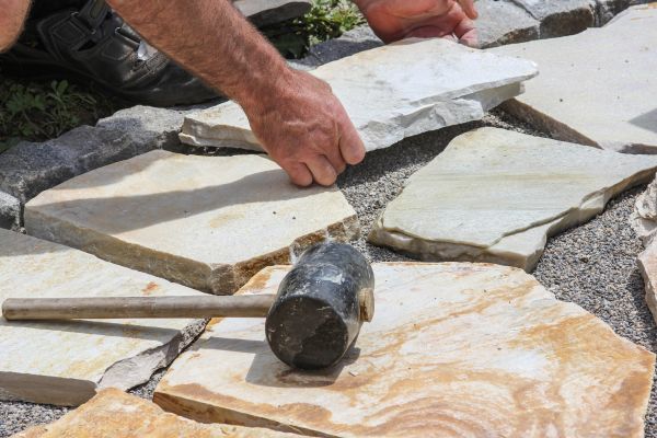 Stone Sidewalk Installation in Cave Creek